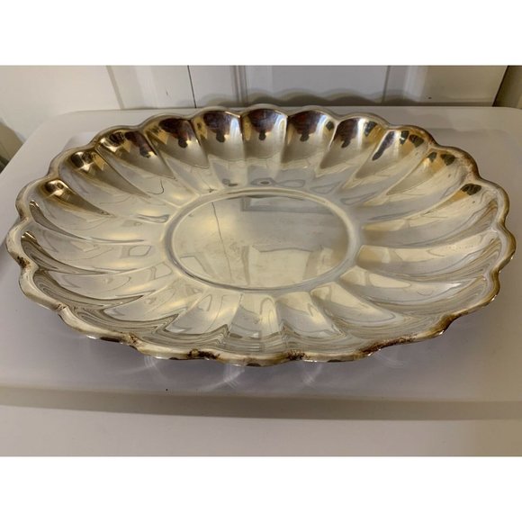 Vtg Reed & Barton Holiday Silver Plated EPNS Serving Platter Dish 110 La… - Picture 4 of 5